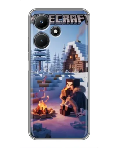 Чехол для Infinix Hot 30i с картинкой «Зимний Minecraft» Чехол для Infinix Hot 30i с картинкой «Зимний Minecraft»