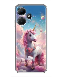 Чехол для Infinix Hot 30i с картинкой «Единорог среди облаков»