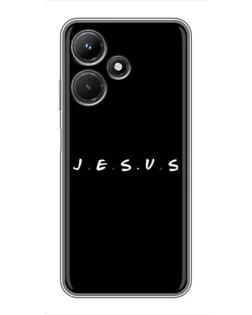 Чехол для Infinix Hot 30i с картинкой «Точки веры J.E.S.U.S.»