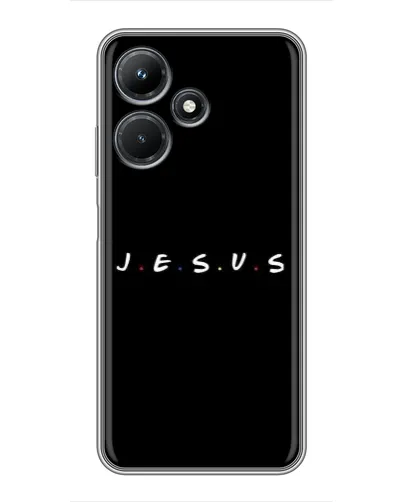 Чехол для Infinix Hot 30i с картинкой «Точки веры J.E.S.U.S.»