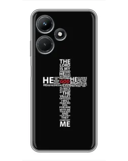 Чехол для Infinix Hot 30i с картинкой «Текстовый крест»