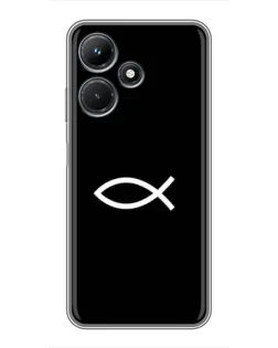 Чехол для Infinix Hot 30i с картинкой «Символ рыбы Jesus»