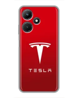 Чехол для Infinix Hot 30i с картинкой «Tesla Red Classic»