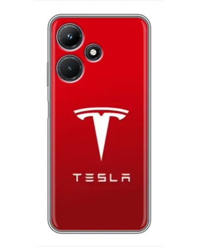 Чехол для Infinix Hot 30i с картинкой «Tesla Red Classic»