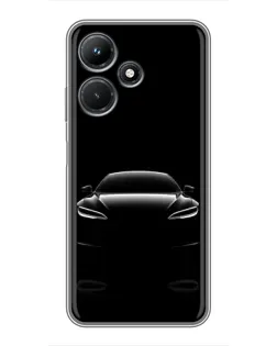 Чехол для Infinix Hot 30i с картинкой «Силуэт Tesla Night»