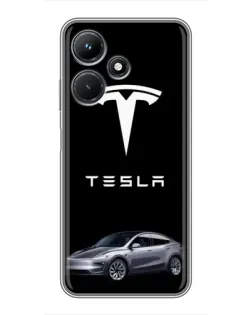 Чехол для Infinix Hot 30i с картинкой «Tesla Model Y»