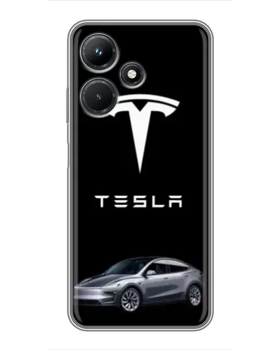 Чехол для Infinix Hot 30i с картинкой «Tesla Model Y»