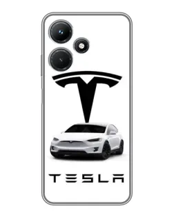 Чехол для Infinix Hot 30i с картинкой «Tesla White Style»
