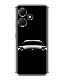 Чехол для Infinix Hot 30i с картинкой «Фары Tesla Night»
