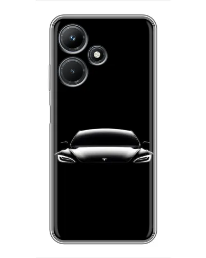 Чехол для Infinix Hot 30i с картинкой «Фары Tesla Night»