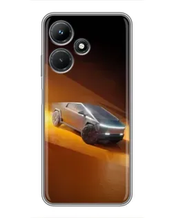 Чехол для Infinix Hot 30i с картинкой «Cybertruck в пустыне»
