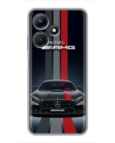 Чехол для Infinix Hot 30i с картинкой «Mercedes — белый карбон» Чехол для Infinix Hot 30i с картинкой «Mercedes — белый карбон»