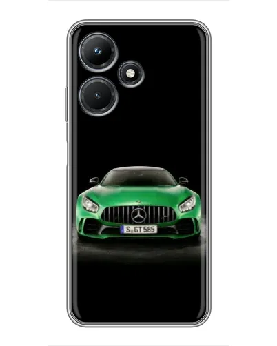 Чехол для Infinix Hot 30i с картинкой «Mercedes — неоновый лого» Чехол для Infinix Hot 30i с картинкой «Mercedes — неоновый лого»