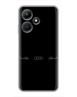 Чехол для Infinix Hot 30i с картинкой «Audi — световой подпись»
