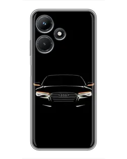 Чехол для Infinix Hot 30i с картинкой «Audi — ночной контур» Чехол для Infinix Hot 30i с картинкой «Audi — ночной контур»