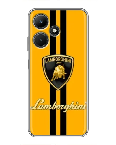 Чехол для Infinix Hot 30i с картинкой «Lamborghini Stripe желтый»