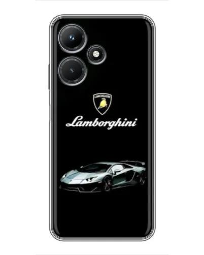 Чехол для Infinix Hot 30i с картинкой «Логотип Lamborghini классика»