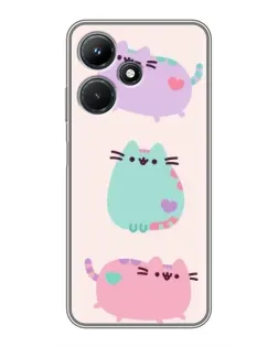 Чехол для Infinix Hot 30i с картинкой «Pusheen трио» Чехол для Infinix Hot 30i с картинкой «Pusheen трио»