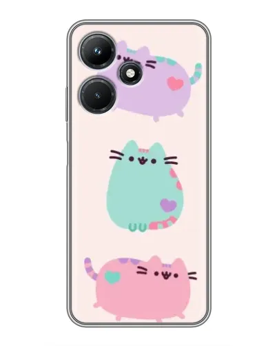 Чехол для Infinix Hot 30i с картинкой «Pusheen трио» Чехол для Infinix Hot 30i с картинкой «Pusheen трио»