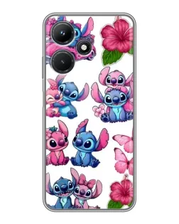 Чехол для Infinix Hot 30i с картинкой «Стикеры Stitch и Angel»
