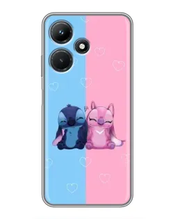 Чехол для Infinix Hot 30i с картинкой «Stitch и Angel Love»