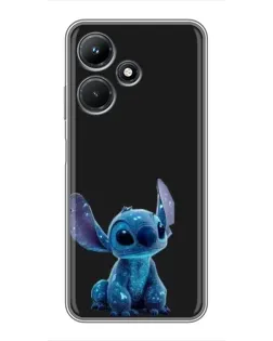 Чехол для Infinix Hot 30i с картинкой «Стич на черном»