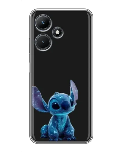 Чехол для Infinix Hot 30i с картинкой «Стич на черном»