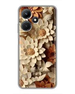 Чехол для Infinix Hot 30i с картинкой «Бежевый флористический декор» Чехол для Infinix Hot 30i с картинкой «Бежевый флористический декор»