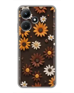 Чехол для Infinix Hot 30i с картинкой «Узор из маленьких подсолнухов» Чехол для Infinix Hot 30i с картинкой «Узор из маленьких подсолнухов»