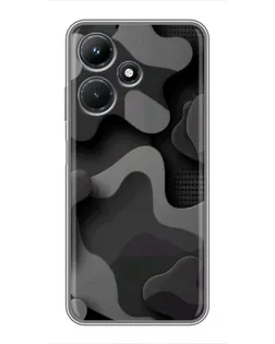 Чехол для Infinix Hot 30i с картинкой «Темный абстрактный камуфляж»