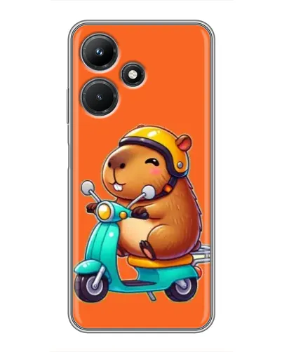 Чехол для Infinix Hot 30i с картинкой «Капибара на скутере» Чехол для Infinix Hot 30i с картинкой «Капибара на скутере»