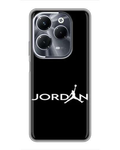 Чехол для Infinix Hot 40 Play с картинкой «Jordan White Logo» Чехол для Infinix Hot 40 Play с картинкой «Jordan White Logo»
