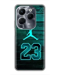 Чехол для Infinix Hot 40 Play с картинкой «Jordan Cyan 23»
