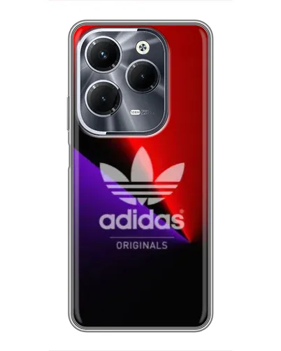 Чехол для Infinix Hot 40 Play с картинкой «Adidas Red Neon» Чехол для Infinix Hot 40 Play с картинкой «Adidas Red Neon»