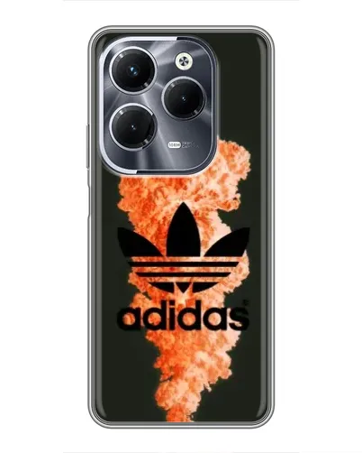 Чехол для Infinix Hot 40 Play с картинкой «Оранжевый дым Adidas» Чехол для Infinix Hot 40 Play с картинкой «Оранжевый дым Adidas»