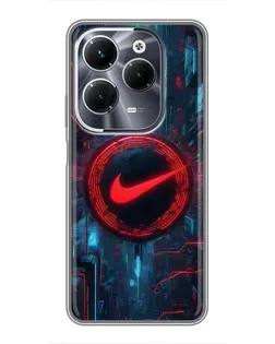 Чехол для Infinix Hot 40 Play с картинкой «Техногенный стиль Nike»