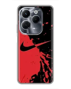 Чехол для Infinix Hot 40 Play с картинкой «Красные брызги Nike» Чехол для Infinix Hot 40 Play с картинкой «Красные брызги Nike»