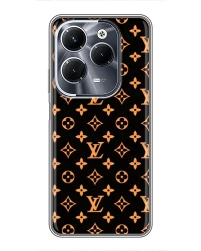 Чехол для Infinix Hot 40 Play с картинкой «Золотая монограмма LV»