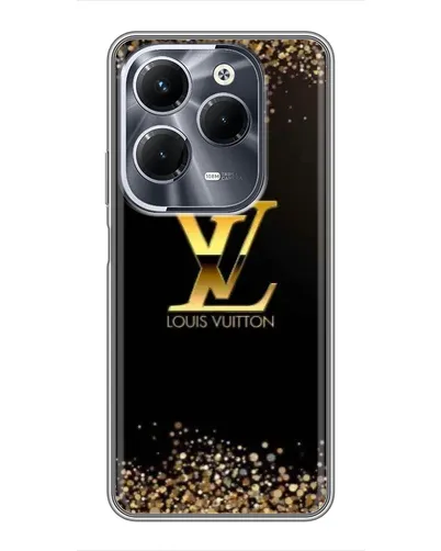 Чехол для Infinix Hot 40 Play с картинкой «LV — золотые искры»