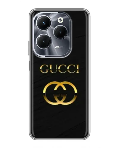 Чехол для Infinix Hot 40 Play с картинкой «Золотой логотип Gucci» Чехол для Infinix Hot 40 Play с картинкой «Золотой логотип Gucci»