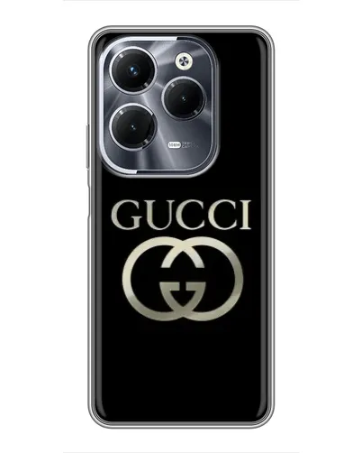 Чехол для Infinix Hot 40 Play с картинкой «Gucci — золото на черном» Чехол для Infinix Hot 40 Play с картинкой «Gucci — золото на черном»