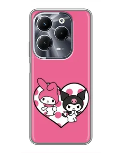 Чехол для Infinix Hot 40 Play с картинкой «Kuromi и My Melody»