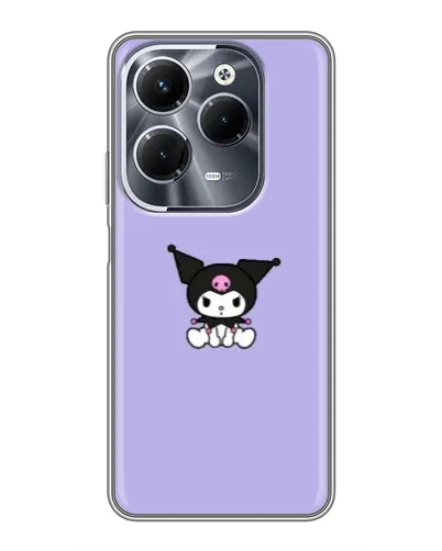 Чехол для Infinix Hot 40 Play с картинкой «Kuromi — фиолетовый минимализм»