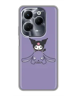 Чехол для Infinix Hot 40 Play с картинкой «Kuromi на лиловом фоне»