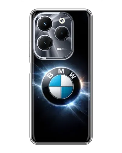 Чехол для Infinix Hot 40 Play с картинкой «BMW — неоновое сияние»