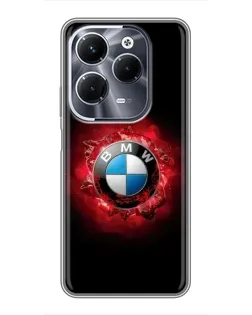 Чехол для Infinix Hot 40 Play с картинкой «Логотип BMW — вспышка» Чехол для Infinix Hot 40 Play с картинкой «Логотип BMW — вспышка»