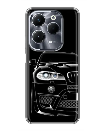 Чехол для Infinix Hot 40 Play с картинкой «Темный силуэт BMW»