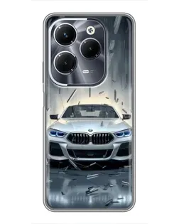 Чехол для Infinix Hot 40 Play с картинкой «BMW в свете фар» Чехол для Infinix Hot 40 Play с картинкой «BMW в свете фар»