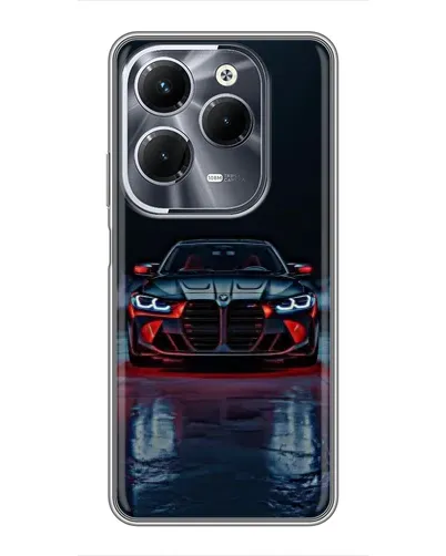 Чехол для Infinix Hot 40 Play с картинкой «BMW на мокрой дороге»