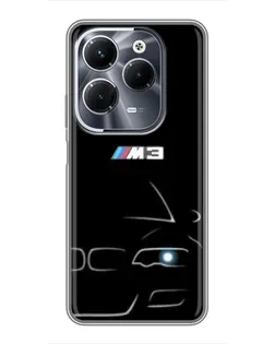 Чехол для Infinix Hot 40 Play с картинкой «Минималистичный принт BMW M3» Чехол для Infinix Hot 40 Play с картинкой «Минималистичный принт BMW M3»